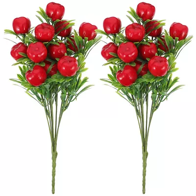 2pcs Artificial Apples Tree Stem  DIY Fruits Branch Fake Fruit Branches Ornament • $9.11