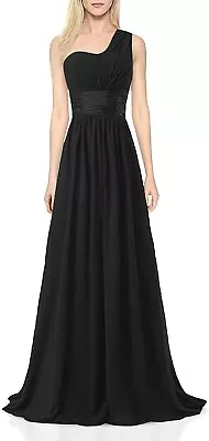 HAWEE Women's One Shoulder Chiffon Long Evening Dress Floor Length Trailing Brid • $105.24