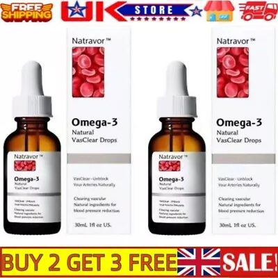 Vegan Omega-3 Natural Vasclear DropsFish Oil AlternativeDHAEPAImmune Suppor✔ • £6.39