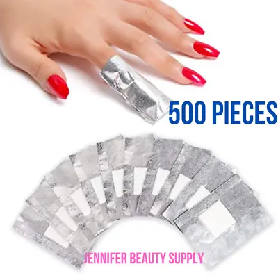 US 100-500Pcs Aluminium Foil Nail Wraps Art Soak Off Gel Polish Remover Cleaner • $9.20