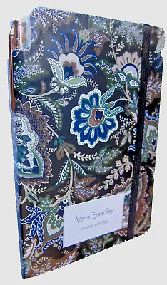 VERA BRADLEY SMALL JOURNAL With SILVER PEN JAVA NAVY CAMO Lined Pages New Sealed • $10.50