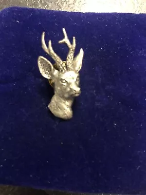 Pewter A.R. Brown Stags Head Pin Badge • £4.90