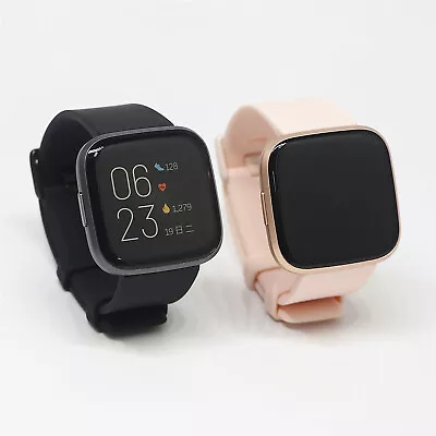 Fitbit Versa 2 Activity Tracker Health Fitness Bluetooth Smartwatch Black Gold • $104.49