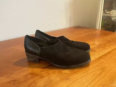 Munro Women's Black Comfort Shoes Slip On Slide On Size 9 In Excellent Condition • $15