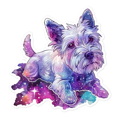 Westie Dog Sticker Style Terrier Cosmic Design Puppy Lover Gift Decal Vinyl • $6.71