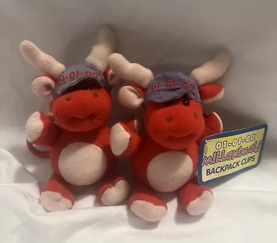 (2) Commonwealth MILLANIMAL Red Moose Backpack Clips PLUSH 01-01-00 • $16