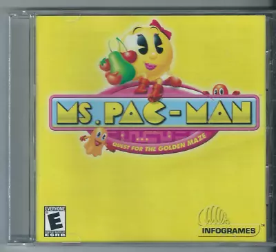 🔥 Ms. Pac Man: Quest For The Golden Maze (PC CD-ROM 2001 Jewel Case Manual) • $8.94