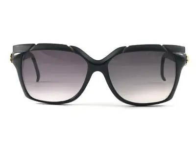 Vintage Balenciaga 2055 Sleek Black Grey Lenses 1980's Sunglasses Made In France • $349