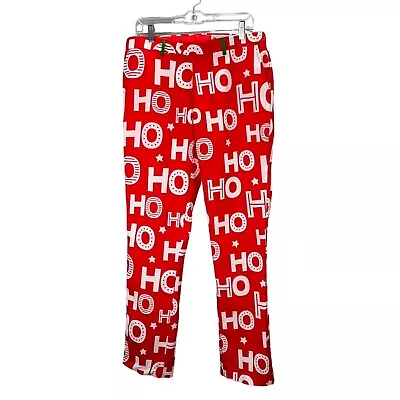 Tipsy Elves Ho Ho Holla Suit Dress Pants 32 Men Christmas Red Zip Fly Holiday • $29.99