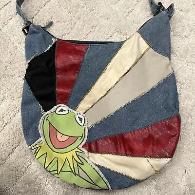 Vintage Denim Tote Bag Kermit The Frog • $9.99