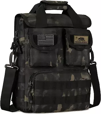 Tactical Briefcase Small Military 12 Inch Laptop Messenger Bag Computer (Black) • $50.02