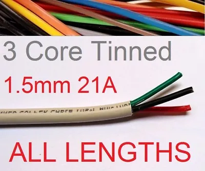 £5.29 • Buy Automotive 3 Core Tinned Marine Cable White 12v 24v Oceanflex Multicore  21 Amp