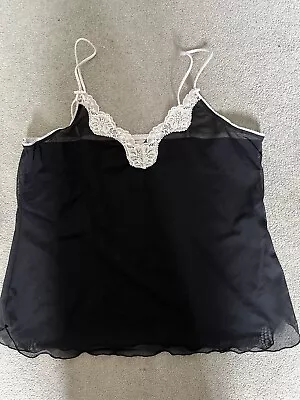 Marks & Spencer Black See Through Camisole New Size 16 • £4.99