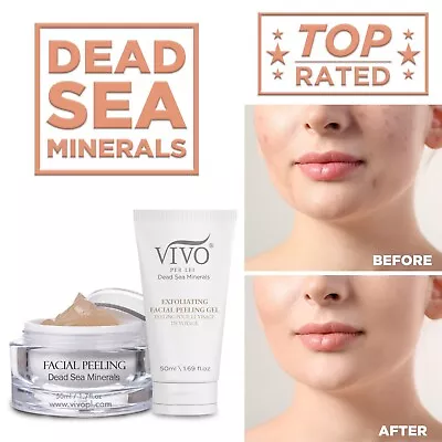 Vivo Per Lei Dead Sea Mineral Facial Peeling Gel Skin Exfoliating Facial Scrub • $13.99