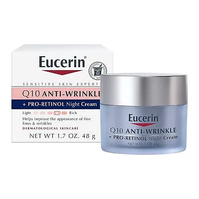 Eucerin Q10 Anti-Wrinkle Night Cream + Pro-Retinol Facial Cream For Sensitiv... • $15.05