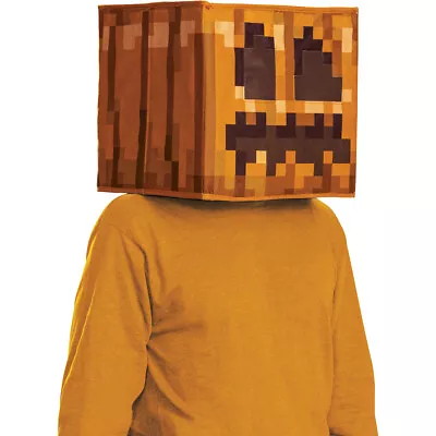 Disguise Licensed Minecraft Jack O'Lantern Block Head Adult Accessory 148769 • $11.90