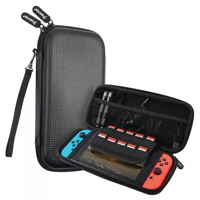 Carrying Case For Nintendo Switch & OLED Model Protective Travel Pouch Black • $9.99