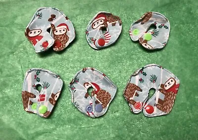 G-tube Pads Button PEG Feeding Tube Pads Christmas Sloths Gastroparesis Set Of 6 • $12.99