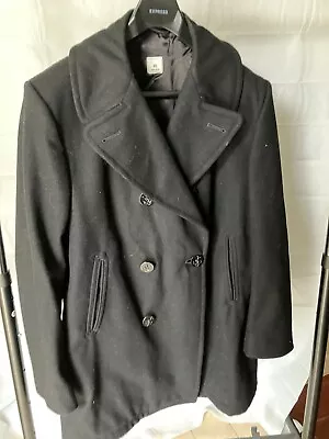 DSCP Quarterdeck Collection 8405-01-154-5798 Us Navy Wool Black Peacoat 44L • $0.99