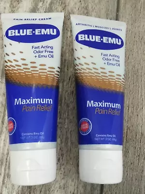$22.78 • Buy BLUE- EMU Maximum Arthritis Pain Relief Relief Cream 3oz (2PK BUNDLE)