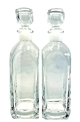 Luigi Bormioli Light And Music 12” Italian Crystal Whiskey Decanters ~ A Pair • $38