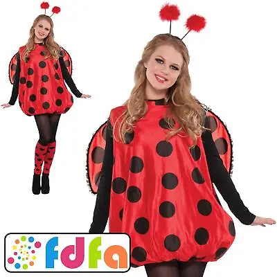 Amscan Darling Bug Ladybird Adults Ladies Fancy Dress Costume • £24.09