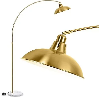 FILIYANO Gold Brass Arc Floor Lamp For Living Room - Mid Century Modern  • $129.06