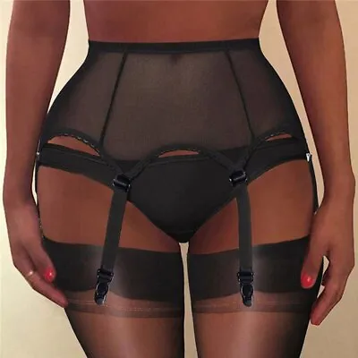 Lace Suspender Lingerie Belt Garter Sexy Women High Waist 6 Buckles Strap • £5.70