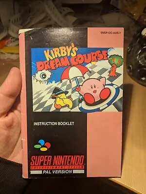 Kirby's Dream Course Nintendo SNES - Manual Only  • $35