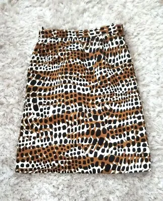 Authentic Celine Vintage Leopard Skirt Polyester Size 38 Deadstock • $310