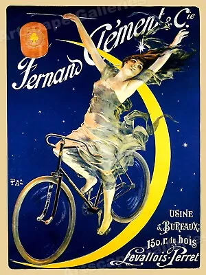  Fernand Clement  1897 Art Nouveau Vintage Bicycle Poster - 18x24 • $13.95