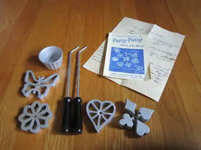 Vtg Hirco Party Patty Aluminum Shells And Molds Heart Butterfly Rosette MORE • $25.95