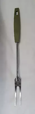 Ekco Chromium Plated Meat Fork - Avacado Green Bakelite Handle • $10