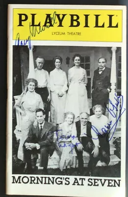 MORNING'S AT SEVEN 1980 Signed Playbill MAUREEN O'SULLIVAN +2 / Autographed • $27.99