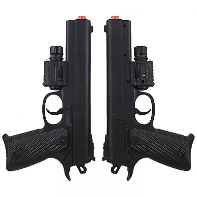 2 PACK SPRING AIRSOFT PISTOL LED LASER SIGHT FLASHLIGHT HAND GUN W/ 6mm BB BBs • $9.95