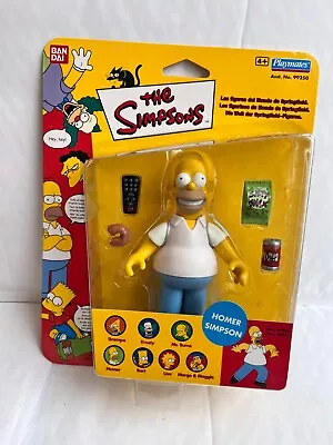 Playmates Bandai The Simpsons Series 1 Homer Simpson Action Figure Wos Euro Card • £29.99