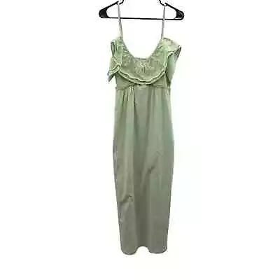Zara Mint Light Green Lace Eyelet Sleeveless Midi Dress Size M • $50