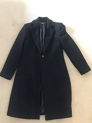 Zara Black Long Line Blazer Style Coat Small 6-8 • $30