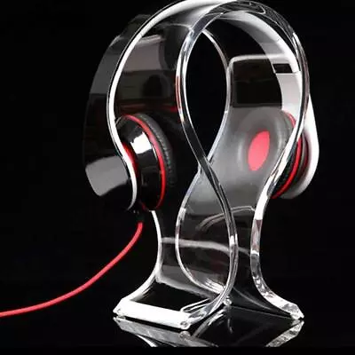 Acrylic Headphone Headset Earphone Stand Holder Hanger Z0Q0 • £5.87