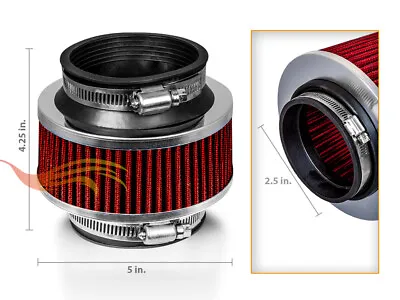 2.5  Inches Cold Air Intake Bypass Valve Filter 63 Mm RED Chevrolet • $14.39