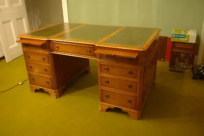 Yew Wood Partner's Desk • £1750