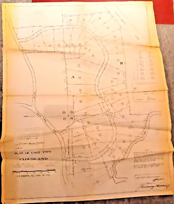 Vintage Atlanta Map 1956 Cloudland / E. Paces / Buckhead 30 X 25 • $30