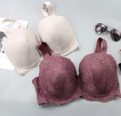 Ladies Underwired Full Cup Bra Large Bust Lace Firm Hold Plus Size Bra 36-48 • £11.99