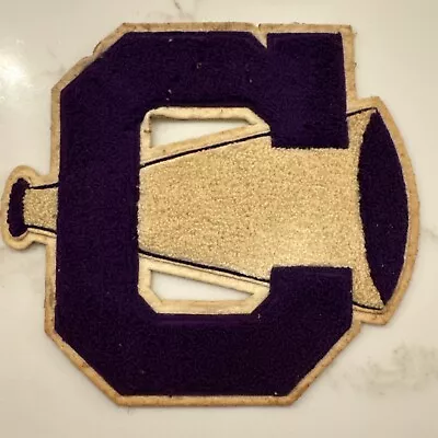 Vintage Cheer Varsity Letter C Letterman Jacket Purple Cheerleading 8” • $18