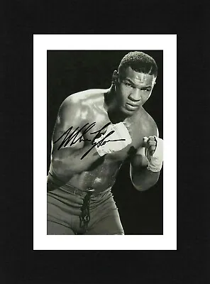 8X6 Mount MIKE TYSON Signed Autograph PHOTO Boxing Gift Print Ready To Frame • £7.49