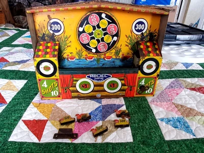 £24.35 • Buy Vintage Wyandotte Mechanical Shooting Gallery Tin Game Flip Side 