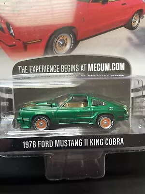 Greenlight Mecum Auctions 1978 78 Ford Mustang II King Cobra Green Machine CHASE • $11.50