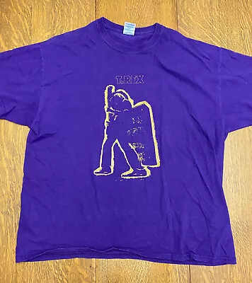 Vintage T. Rex Ss T-shirt Purple Electric Warrior Marc Bolan Honduras Gildan Xl • $29.99