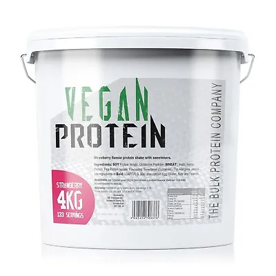 Vegan Protein Powder 4kg – Diet Shake – Low Carb – Dairy Free - Strawberry • £39.99