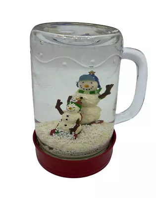 Pottery Barn Kids Snow Globe Mason Jar Red Lid Snowman Christmas Winter Holiday • $16.99
